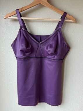 Ruby Ribbon Siren Demi Camisole Womens Size 36 Shaping Top 1906 Shapewear Purple